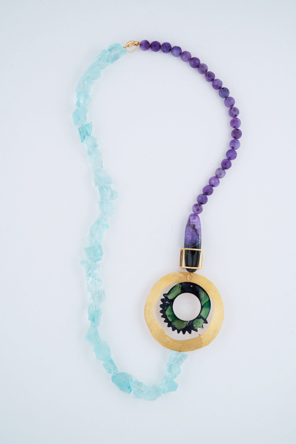 Liquid Series-Aqua and amethyst