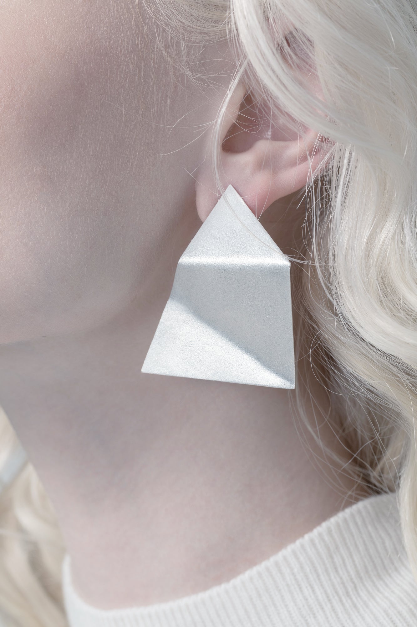 Silver Trapezium Earrings